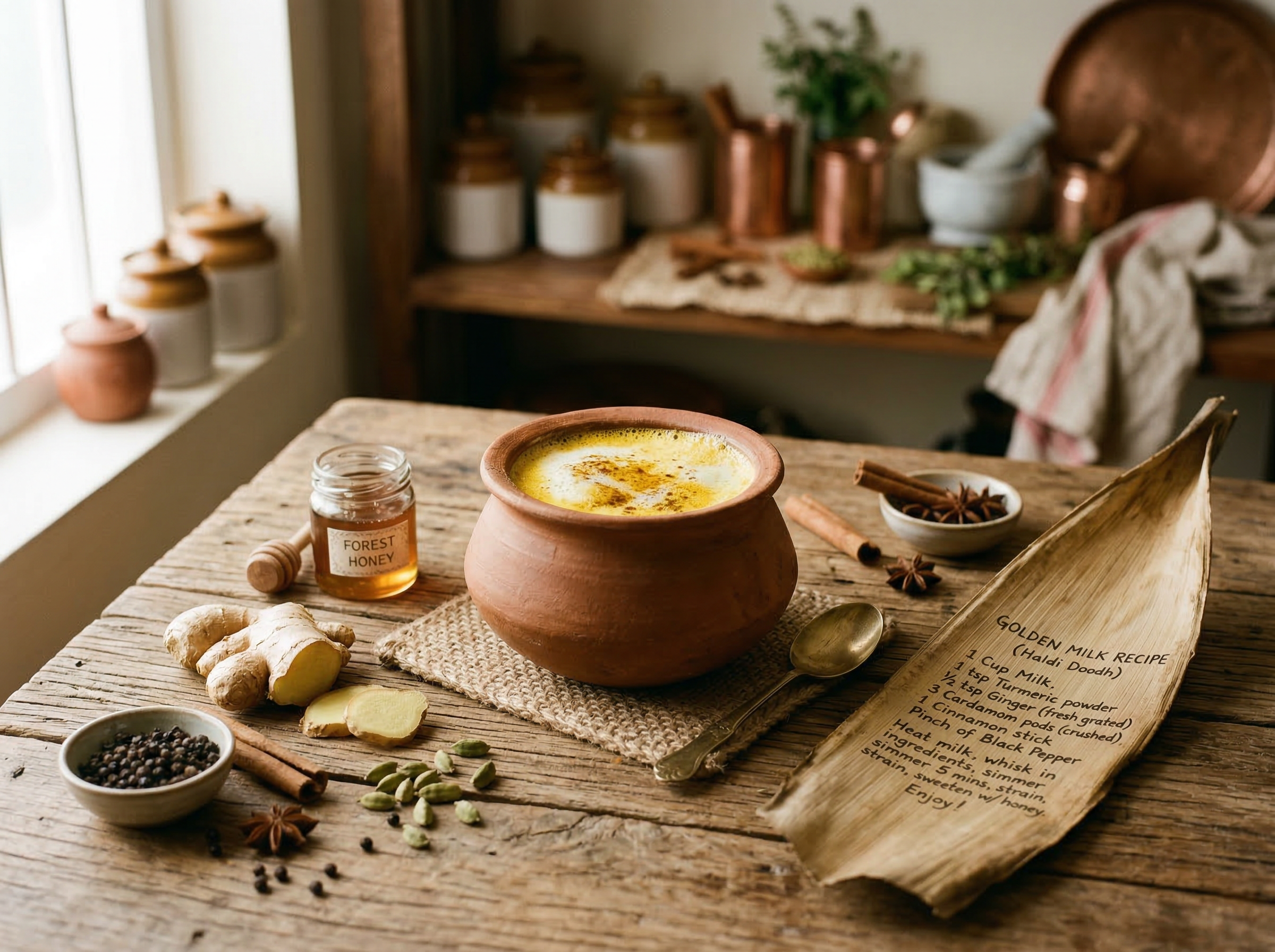 Golden milk and spices